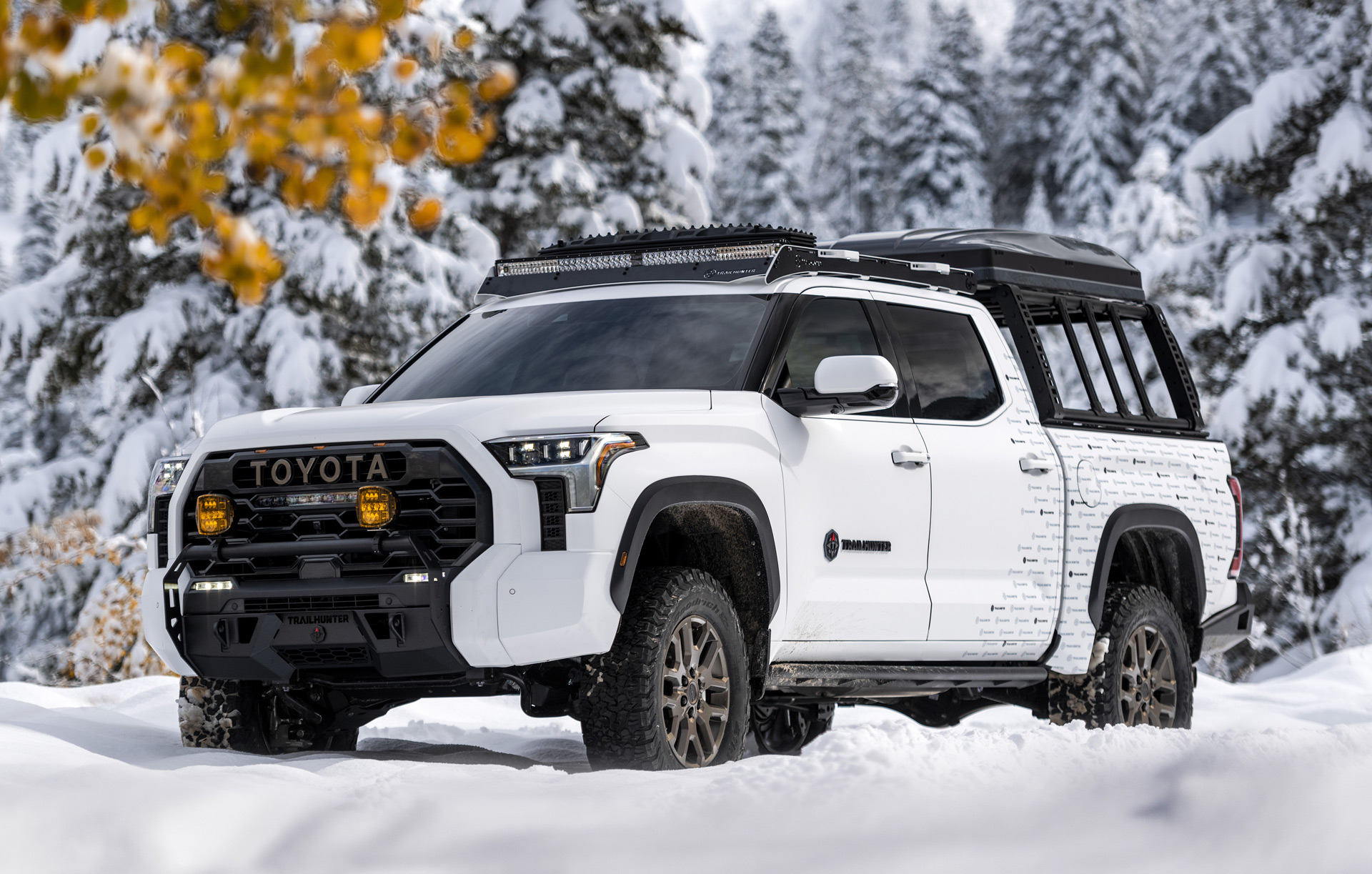 Toyota Tacoma Trailhunter Concept truck in the snow